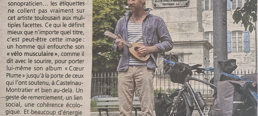 Un bel article qui raconte mon Cœur Plume Tour en vélo&nbsp;!