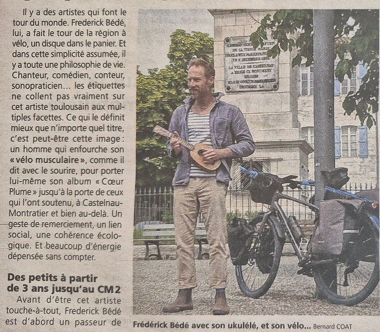 Deux beaux articles qui racontent mon Cœur Plume Tour en vélo&nbsp;!